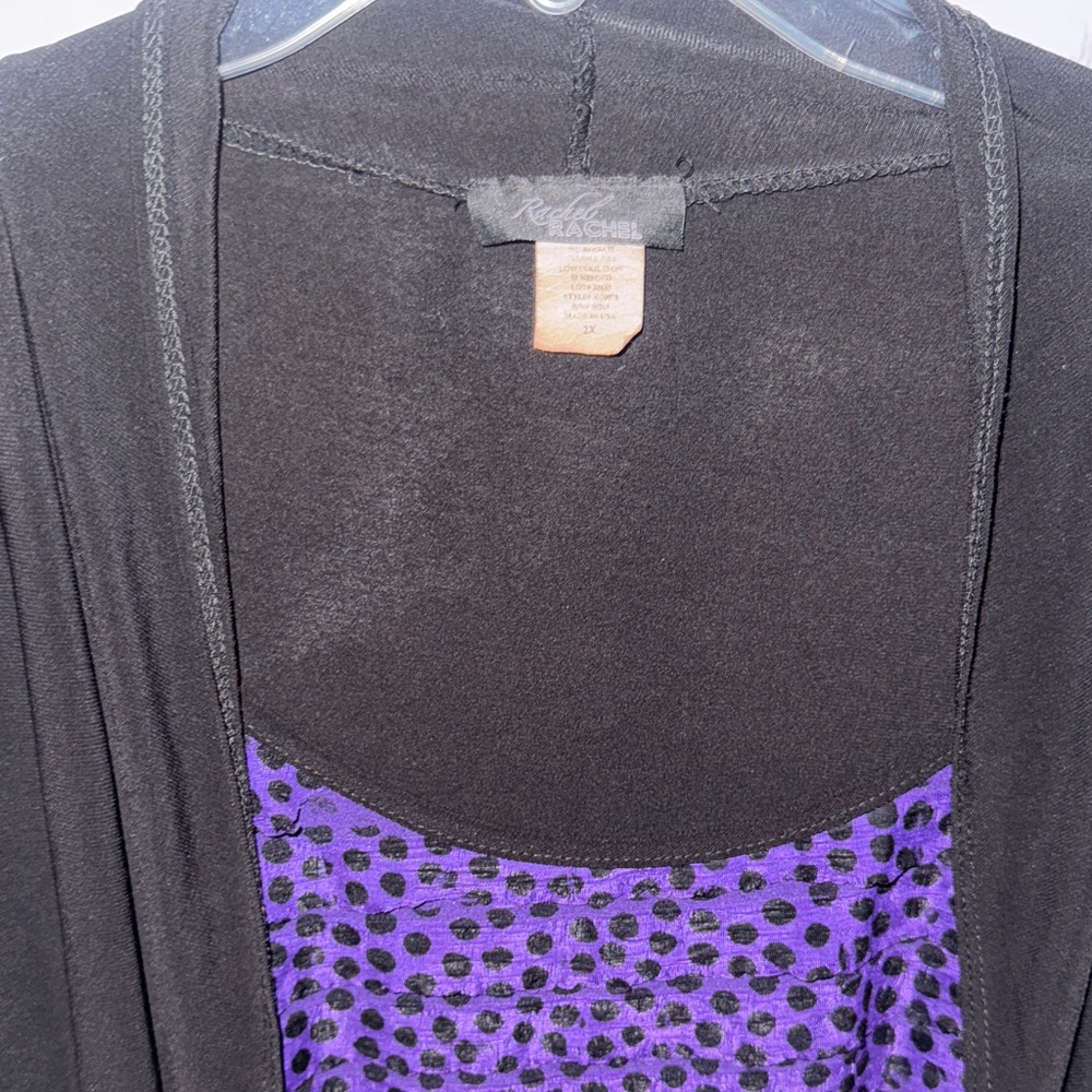 Rachel Rachel Black and Purple Women's Blouse - Picture 3 of 7
